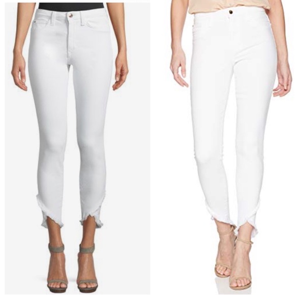 Joe's Jeans Denim - Joes jeans high rise skinny ankle tulip hem white